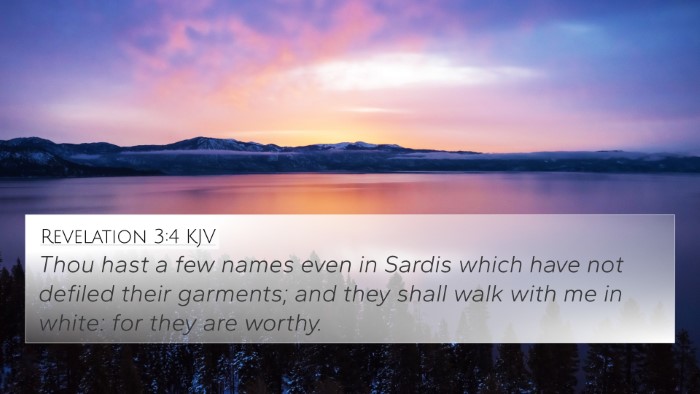 Revelation 3:4 KJV Bible Verse Image
