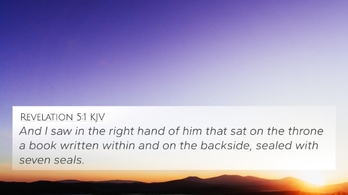 Revelation 5:1 KJV Bible Verse Image