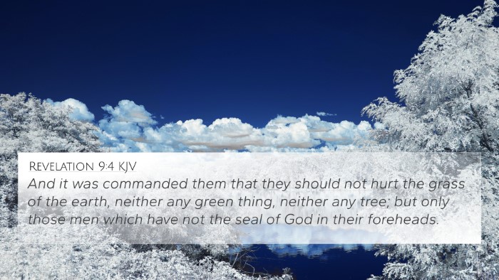 Revelation 9:4 KJV Bible Verse Image