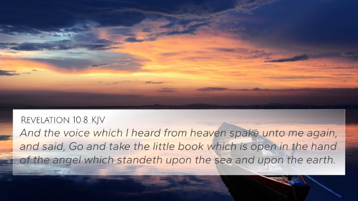 Revelation 10:8 KJV Bible Verse Image