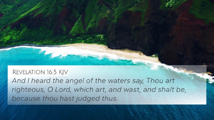 Revelation 16:5 KJV Bible Verse Image