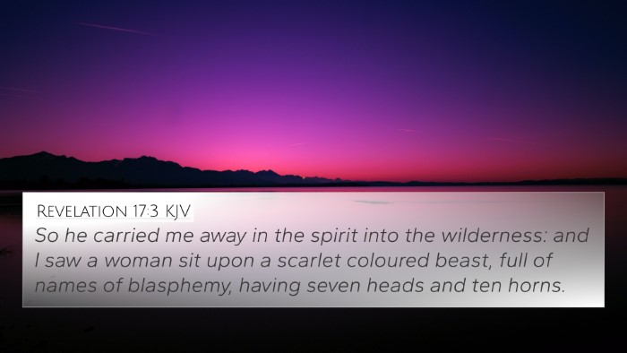 Revelation 17:3 KJV Bible Verse Image