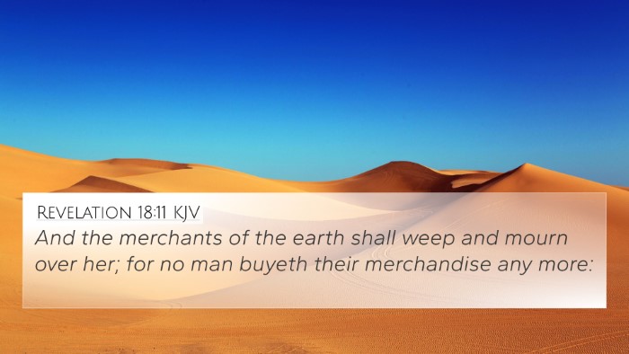 Revelation 18:11 KJV Bible Verse Image