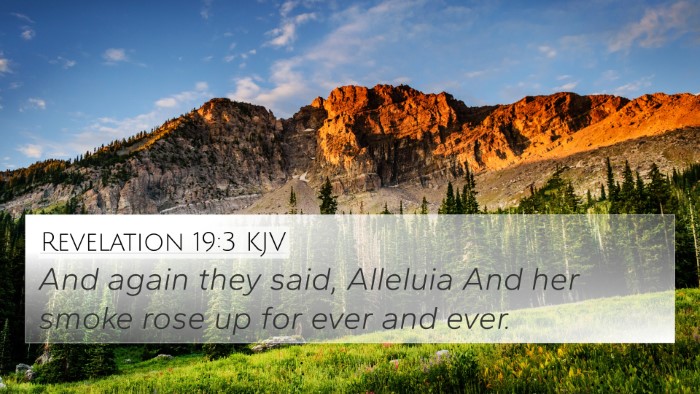 Revelation 19:3 KJV Bible Verse Image