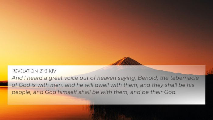 Revelation 21:3 KJV Bible Verse Image