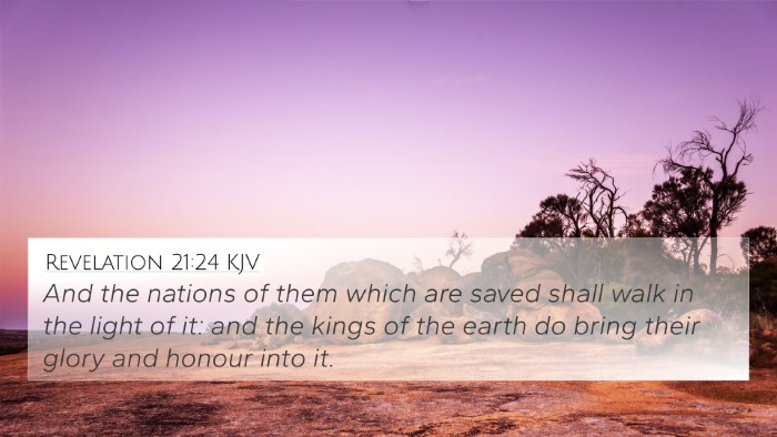 Revelation 21:24 KJV Bible Verse Image