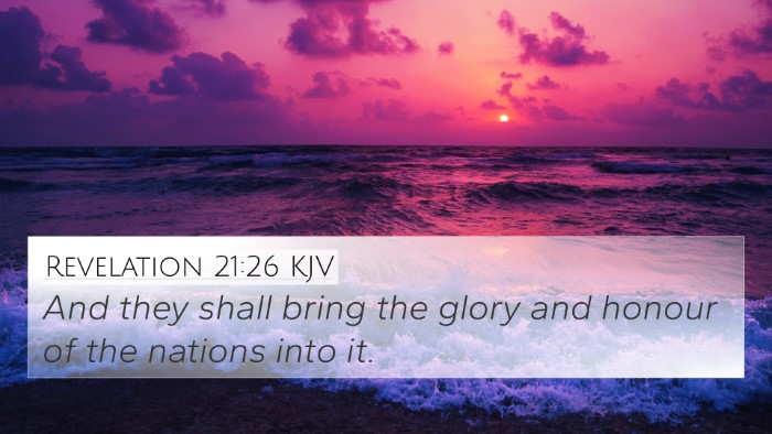 Revelation 21:26 KJV Bible Verse Image