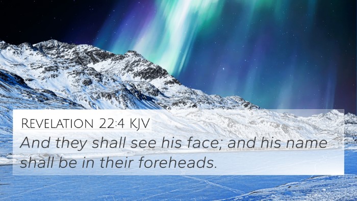 Revelation 22:4 KJV Bible Verse Image